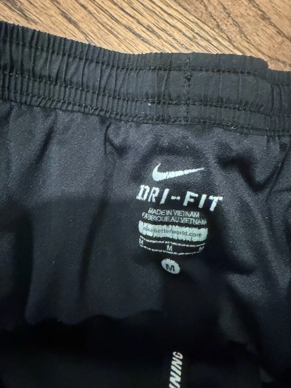 Nike Black Athletic Shorts with Purple and Light Lavender Trim m